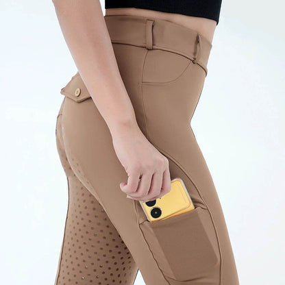 Pantalon d'équitation pour femmes, culotte à siège complet, collant d'école équestre, tenue de ville, équipement de chevalier, vêtements - Animaleriex