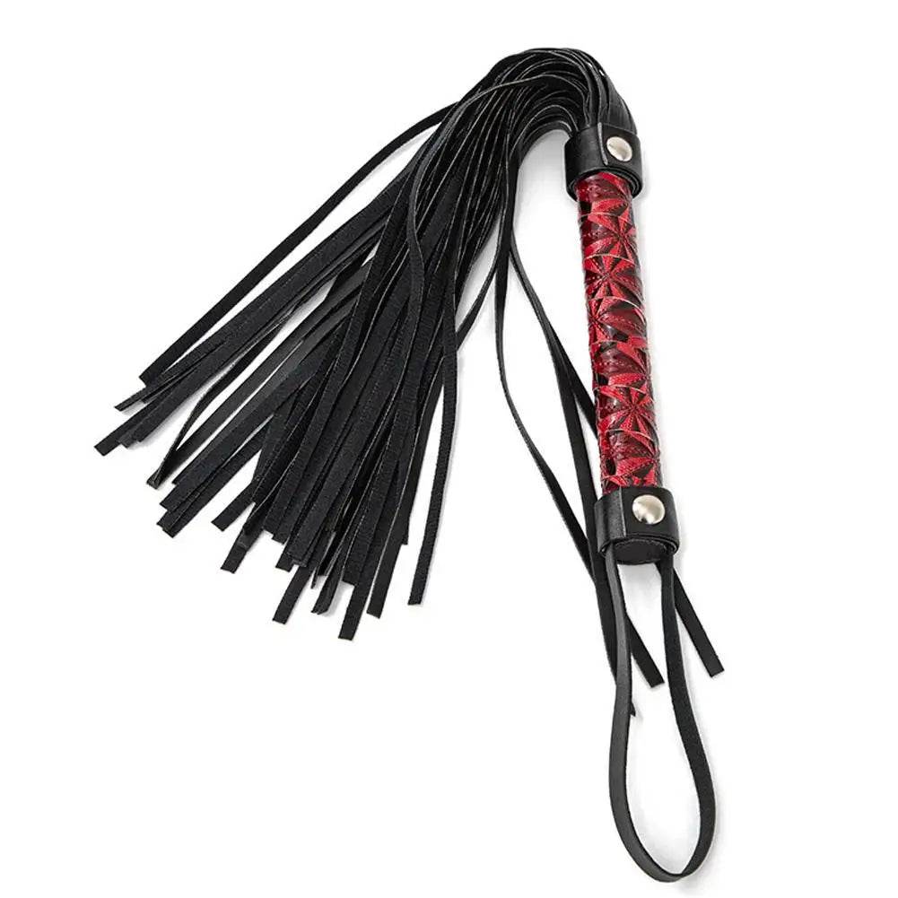 Fouet cheval en cuir PU antidérapant de 51cm, glands courts avec poignée, fouet équestre, enseignement et formation, équitation pour cheval - Animaleriex
