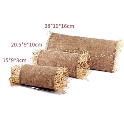 Cages à lapin tissées pliables pour animaux de compagnie, Hamster, cochon d'inde, lapin, herbe, jouet à mâcher, tapis, nid de lit de maison pour petits animaux, accessoires pour lapins - Animaleriex