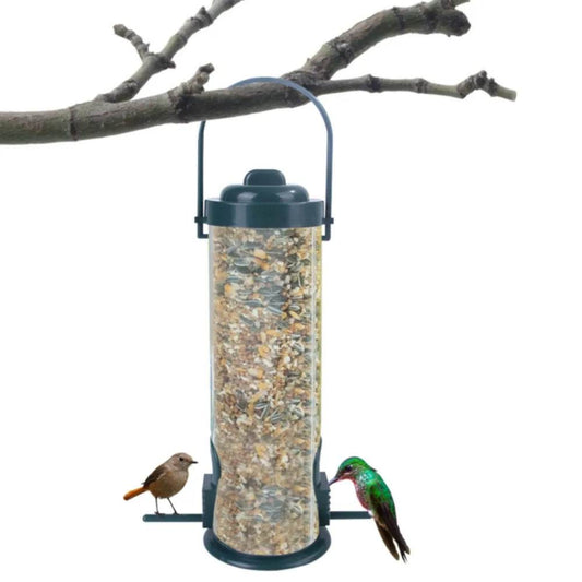 Mangeoire pour oiseaux à trous multiples outil d'alimentation automatique des pieds mangeoire pour oiseaux pour animaux de compagnie distributeur de nourriture pour animaux de compagnie suspendu en plein air pour animaux volants - Animaleriex