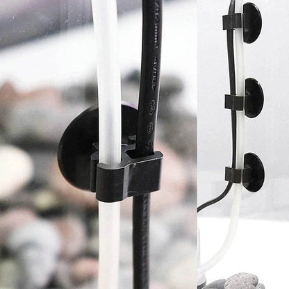 Pince à ventouse pour Aquarium, 5 pièces, Tube à oxygène, pompe, cordon d'alimentation, boucle de fil, finition, ventouses, accessoires d'aquarium - Animaleriex