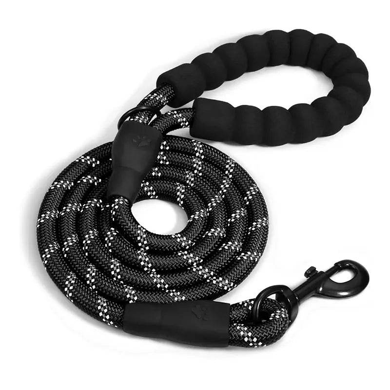 Laisse réfléchissante pour chien, corde de Traction, pour la sécurité des grands, petits et moyens chiens, poignée rembourrée confortable et Durable, accessoires pour animaux de compagnie - Animaleriex