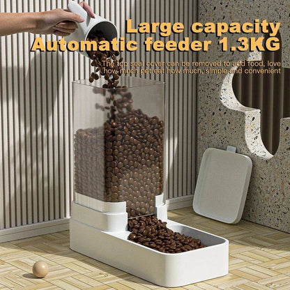 Mangeoire pour chien Distributeur d'eau pour chat Mangeoire automatique pour chat et distributeur d'eau pour chat Mangeoire pour chat par gravité Distributeur de stockage de nourriture Conteneur - Animaleriex