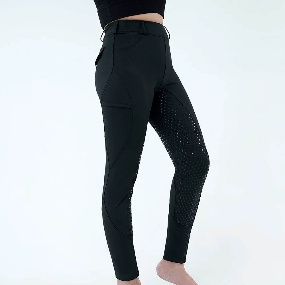 Pantalon d'équitation pour femmes, culotte à siège complet, collant d'école équestre, tenue de ville, équipement de chevalier, vêtements - Animaleriex