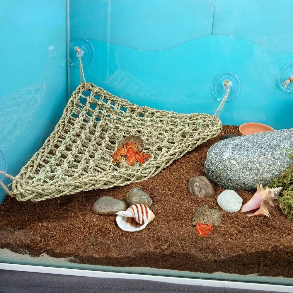 Hamac Dragon barbu pour reptiles, chaise longue pour caméléon, lézards, Gecko, serpents, Lguana, coussin d'herbe, balançoire pour animal de compagnie - Animaleriex