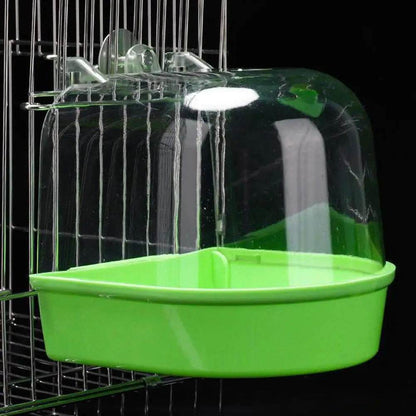 Bain d'oiseaux suspendu transparent pour Cage à perruches, accessoires pour perroquets, baignoire, douche, Cage pour canari, perruche, calopsitte - Animaleriex