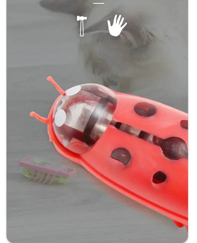 Insectes électriques amusants, jouet herbe-aux-chats, Tunnel automatique, Mini Robot, Vibration, jouets insectes pour chats, à piles, cafard, coccinelle - Animaleriex