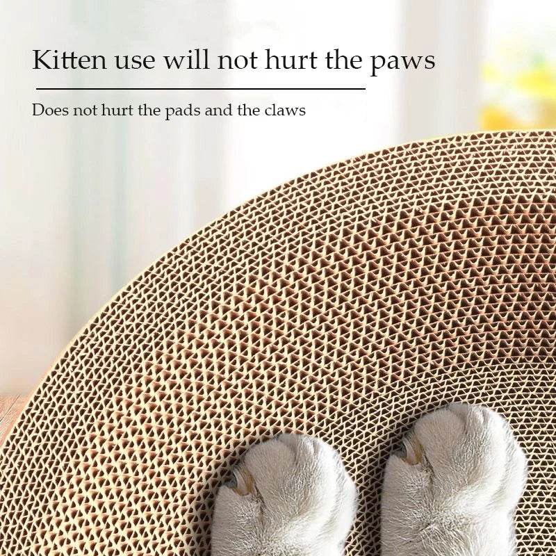 Grattoirs pour chats, jouets pour chats, rond et ovale, lit pour chat, poste à gratter, épaississement, colle de maïs Durable, décalcomanie en carton - Animaleriex