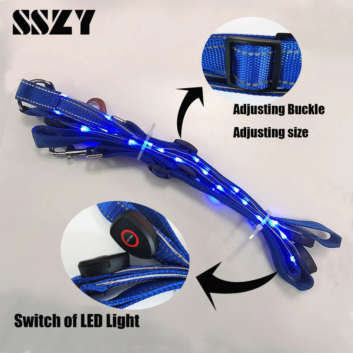 Sangles de poitrine de cheval LED 100CM, décoration d'équitation, Tubes lumineux, licou de selle équestre, produits de soins pour chevaux - Animaleriex