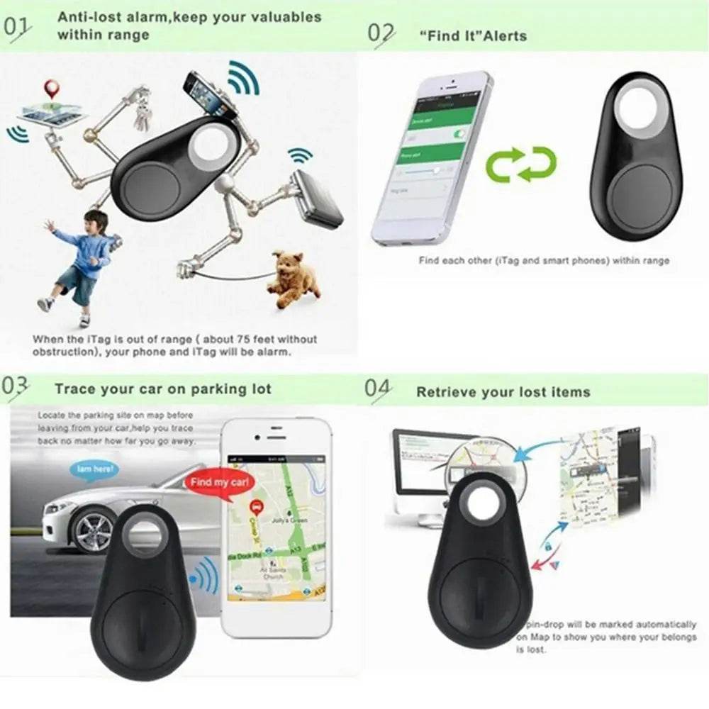 Traceur GPS Portable, GPS, Bluetooth 5.0, clé Mobile, mode, animaux intelligents, alarme Anti-perte, portefeuille sans fil, localisateur de clé, rappel - Animaleriex