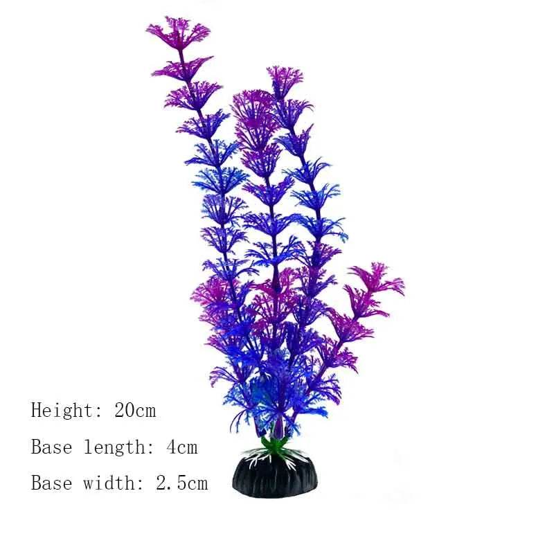 Plantes artificielles sous-marines en plastique pour Aquarium, faux arbuste aquatique, visualisation d'herbe verte, décoration de Simulation - Animaleriex