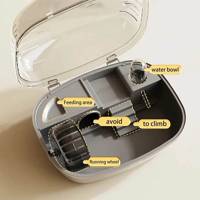 Grande Cage de Hamster avec Ventilation ouvrable, maison transparente pour habitat de Hamster, lapin, gerbilles, hérisson, souris, petits animaux - Animaleriex