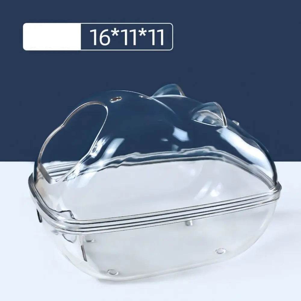 Cage de toilette transparente pour Hamster, Cage pour cochon d'inde, bain de sable, boîte à souris en plastique acrylique pour Hamster - Animaleriex