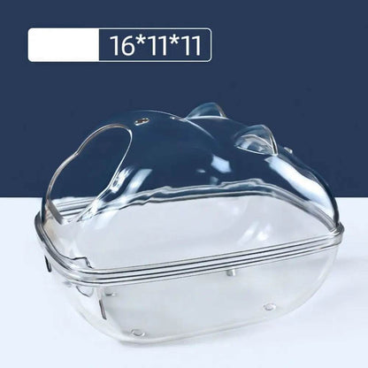 Cage de toilette transparente pour Hamster, Cage pour cochon d'inde, bain de sable, boîte à souris en plastique acrylique pour Hamster - Animaleriex