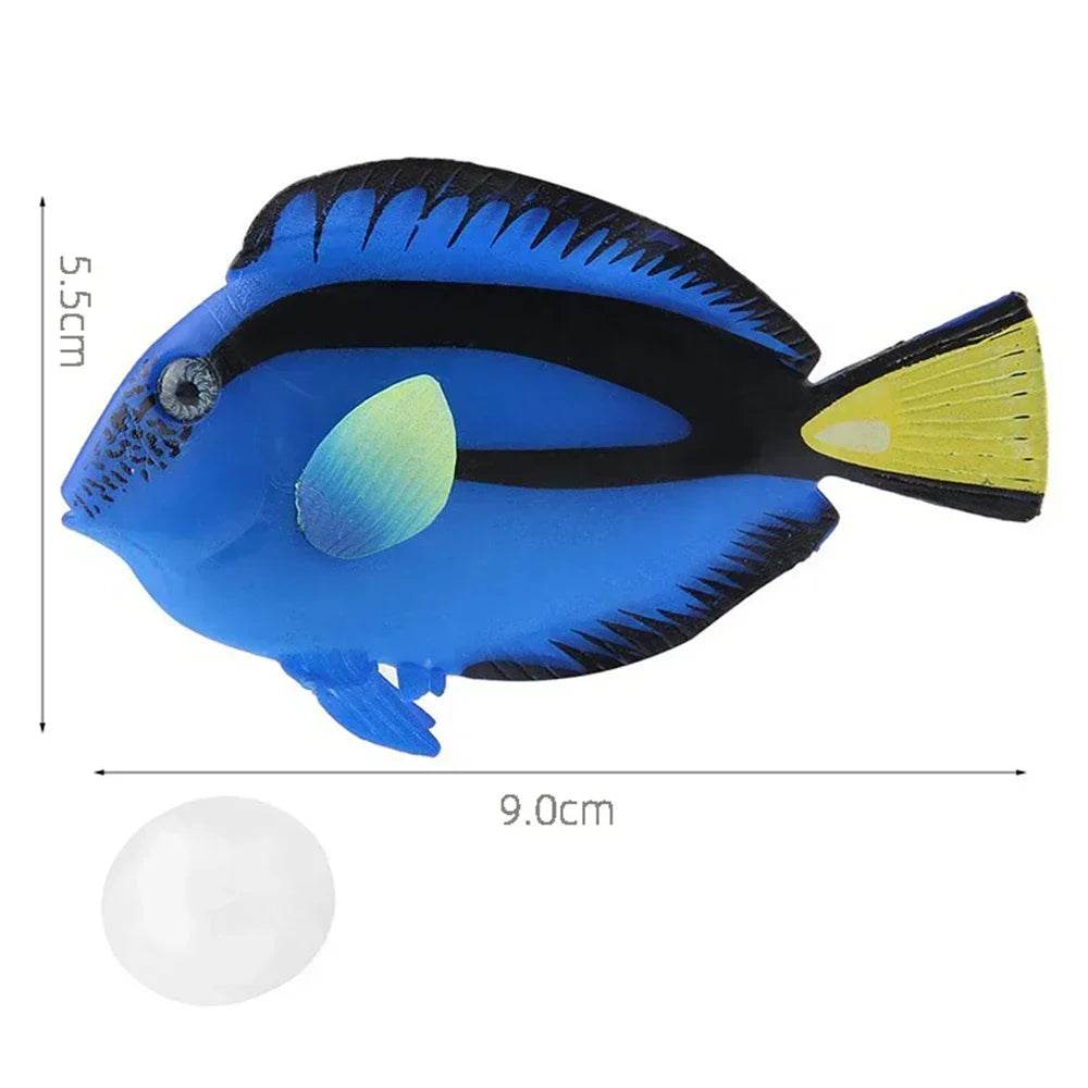 Aquarium artificiel lumineux, poisson-lion, paysage en Silicone, faux poisson flottant, lueur dans la nuit, ornement, décoration de la maison - Animaleriex