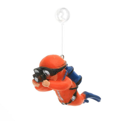 Ornement d'aquarium de plongée flottant – Décoration de plongeur sous-marin réaliste pour aquarium, ajoute du plaisir et du style à votre configuration aquatique. - Animaleriex