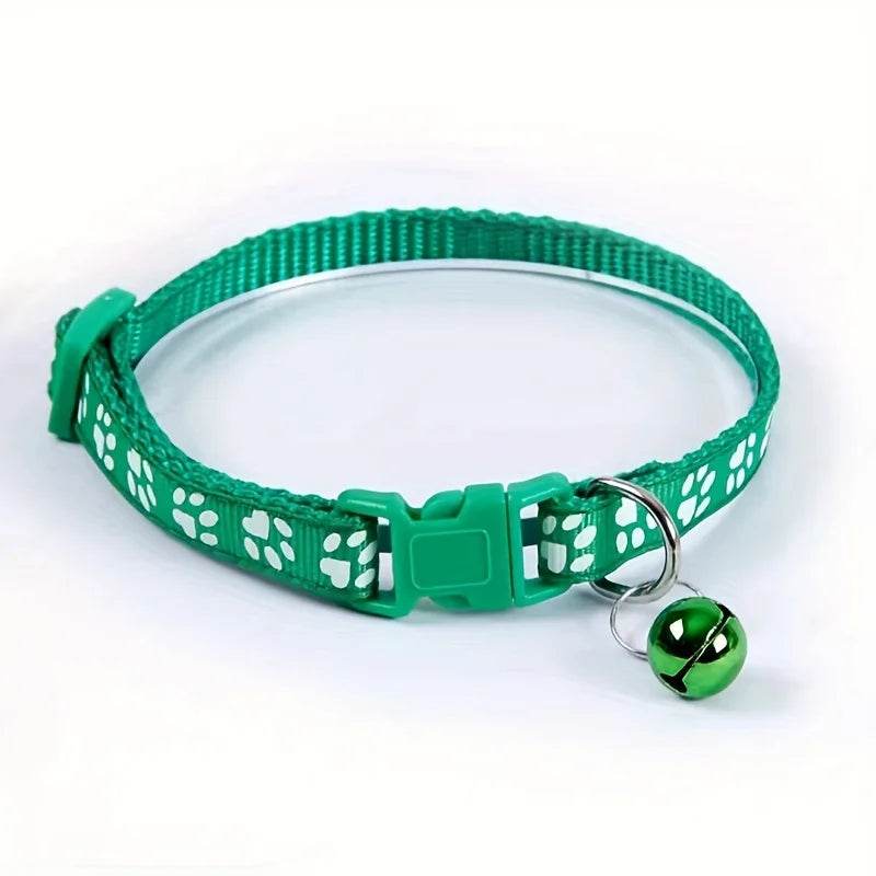 Collier pour animaux de compagnie à la mode, motif coloré, cloche mignonne, colliers réglables pour chats chaton, anneau DIY, accessoires pour animaux de compagnie - Animaleriex