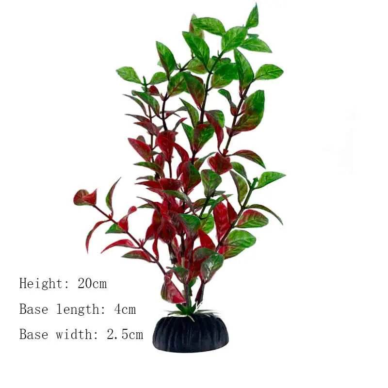 Plantes artificielles sous-marines en plastique pour Aquarium, faux arbuste aquatique, visualisation d'herbe verte, décoration de Simulation - Animaleriex