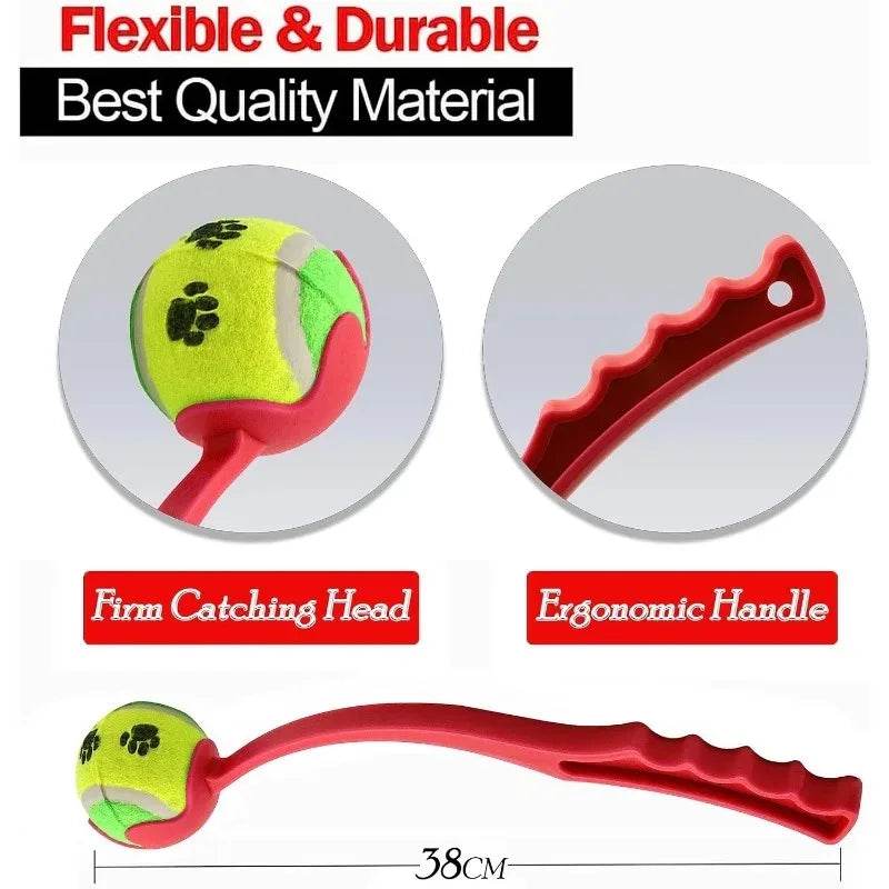 Bâton de lancer pour animaux de compagnie, balle à lancer à la main pour chien, jouets, pôle de lancement de Tennis pour animaux de compagnie, activités de plein air, jouets d'entraînement pour chiens, fournitures pour animaux de compagnie - Animaleriex