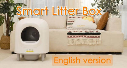 Tonepie 65L bac à litière intelligent automatique pour chat autonettoyant bac à litière pour chat entièrement fermé bac à litière pour toilettes pour animaux de compagnie versions anglaises - Animaleriex