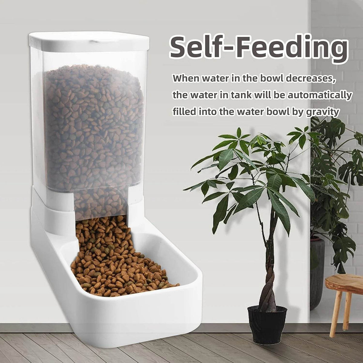 Mangeoire pour chien Distributeur d'eau pour chat Mangeoire automatique pour chat et distributeur d'eau pour chat Mangeoire pour chat par gravité Distributeur de stockage de nourriture Conteneur - Animaleriex