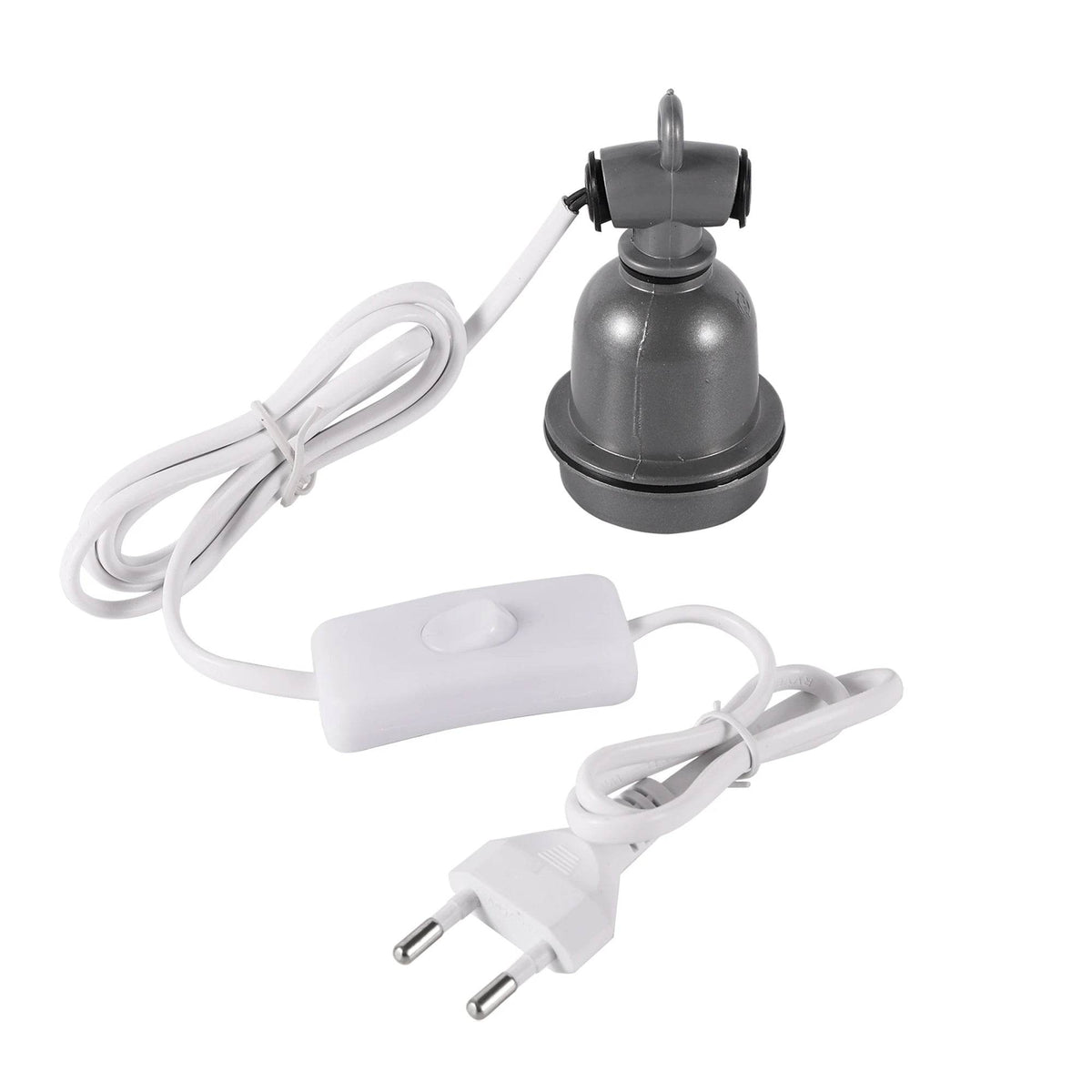 Support de lampe chauffante E27, lézard, tortue, animal de compagnie rampant, interrupteur de cordon d'alimentation, couveuse de poulet, porcelet, prise de lumière en spirale chauffante, 1 pièce - Animaleriex