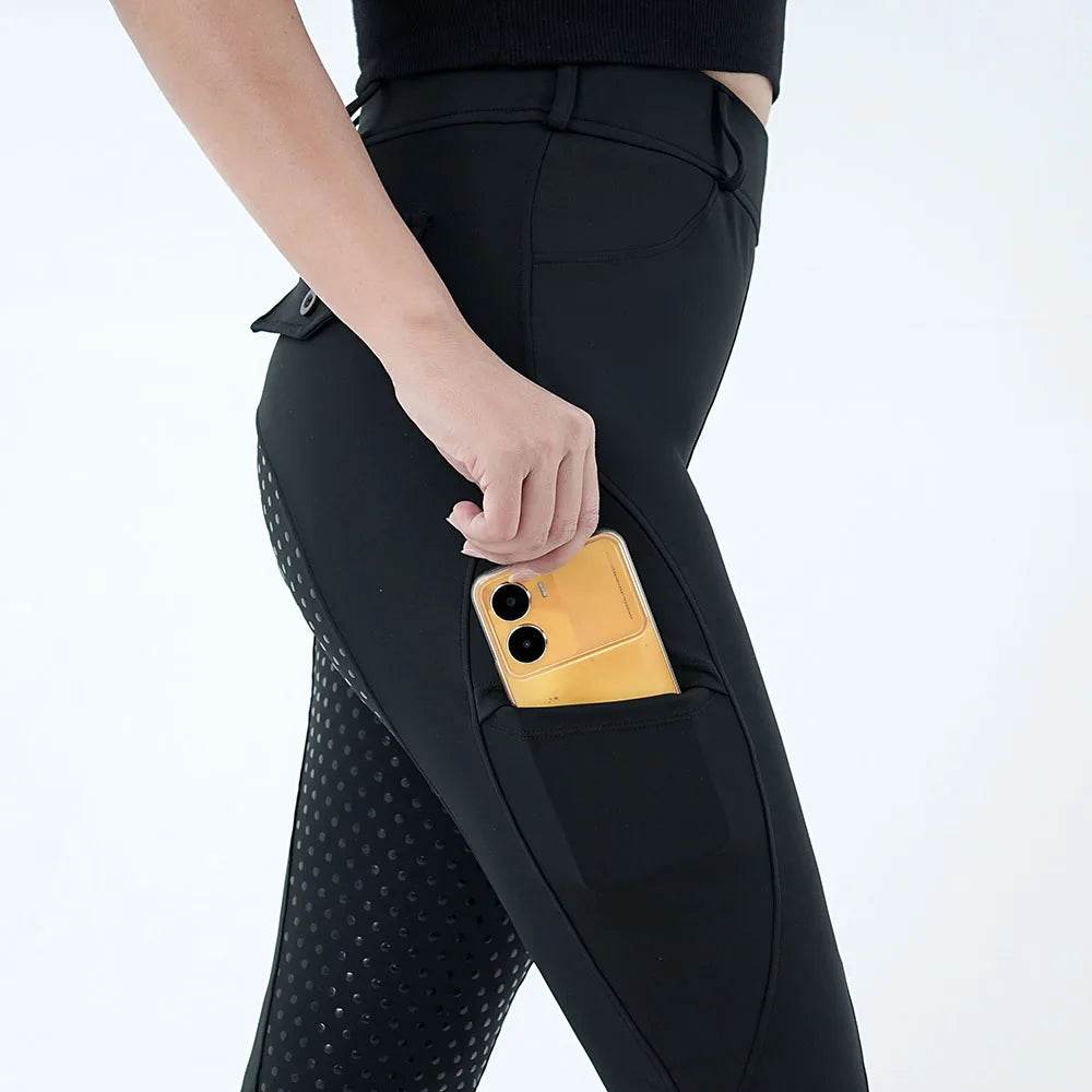 Pantalon d'équitation pour femmes, culotte à siège complet, collant d'école équestre, tenue de ville, équipement de chevalier, vêtements - Animaleriex