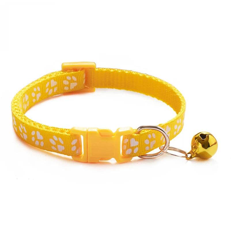 Collier pour animaux de compagnie à la mode, motif coloré, cloche mignonne, colliers réglables pour chats chaton, anneau DIY, accessoires pour animaux de compagnie - Animaleriex