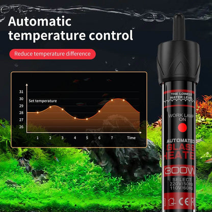 Tige chauffante à Thermostat à température réglable 110v-220v, 25W 50W 100W 200W 300W, Submersible pour Aquarium, réservoir de poissons, chaleur de l'eau - Animaleriex