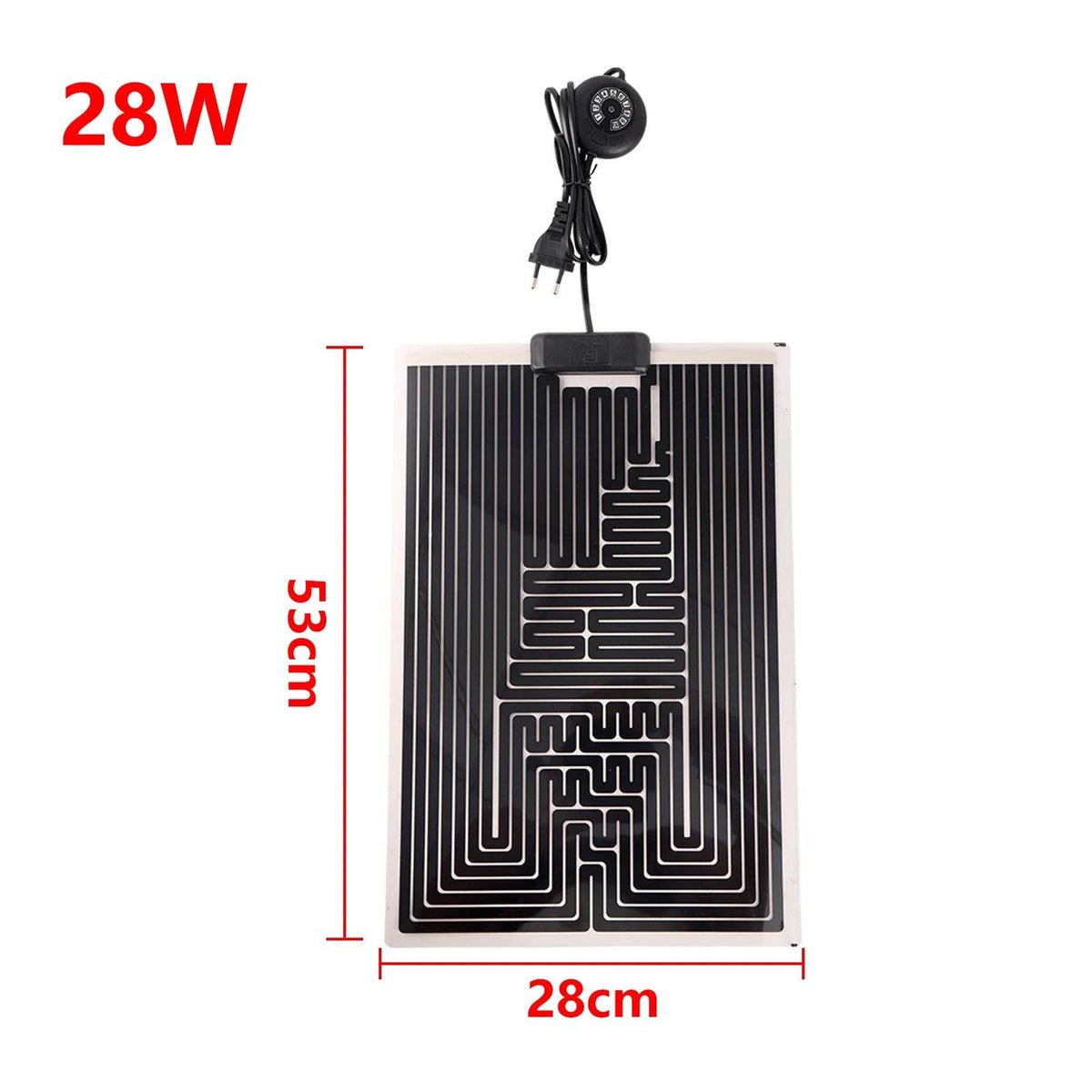 Coussin chauffant pour reptiles, prise ue, pour tortue lézard, tapis chauffant avec régulateur de température réglable pour petit aquarium, 1 pièce - Animaleriex