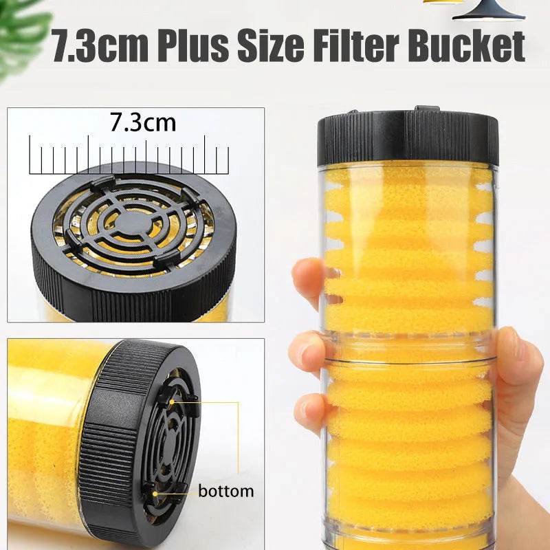 Filtre silencieux 220V 50Hz pour Aquarium, tortue, poisson, pompe à eau Submersible, Bio éponge, écumoire, fabricant de vagues, accessoires de filtres - Animaleriex
