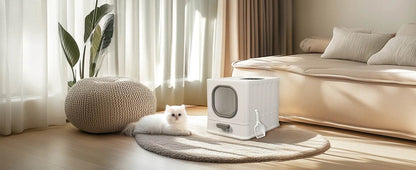 BingoPaw Bac à litière pour chat : pliable, entrée supérieure, très grande toilette pour chat avec couvercle, bac à litière pour chaton, design de tiroir facile à nettoyer - Animaleriex