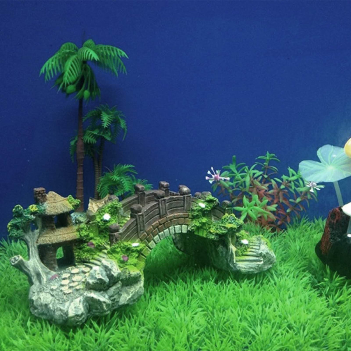 Pont artificiel en résine pour Aquarium, décoration de paysage, accessoires d'équipement d'aquarium, ornement de grotte, poissons aquatiques pour animaux de compagnie - Animaleriex