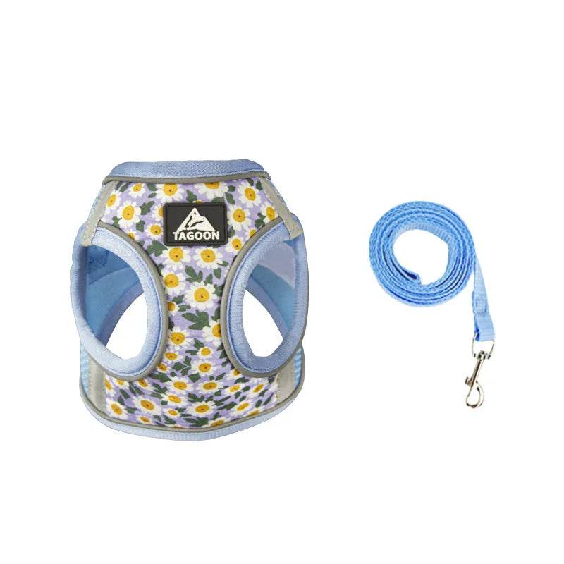 Harnais et laisse en maille de Nylon pour chat, respirant, pour chaton, petit chien, chiot, bouledogue français, Chihuahua, carlin - Animaleriex