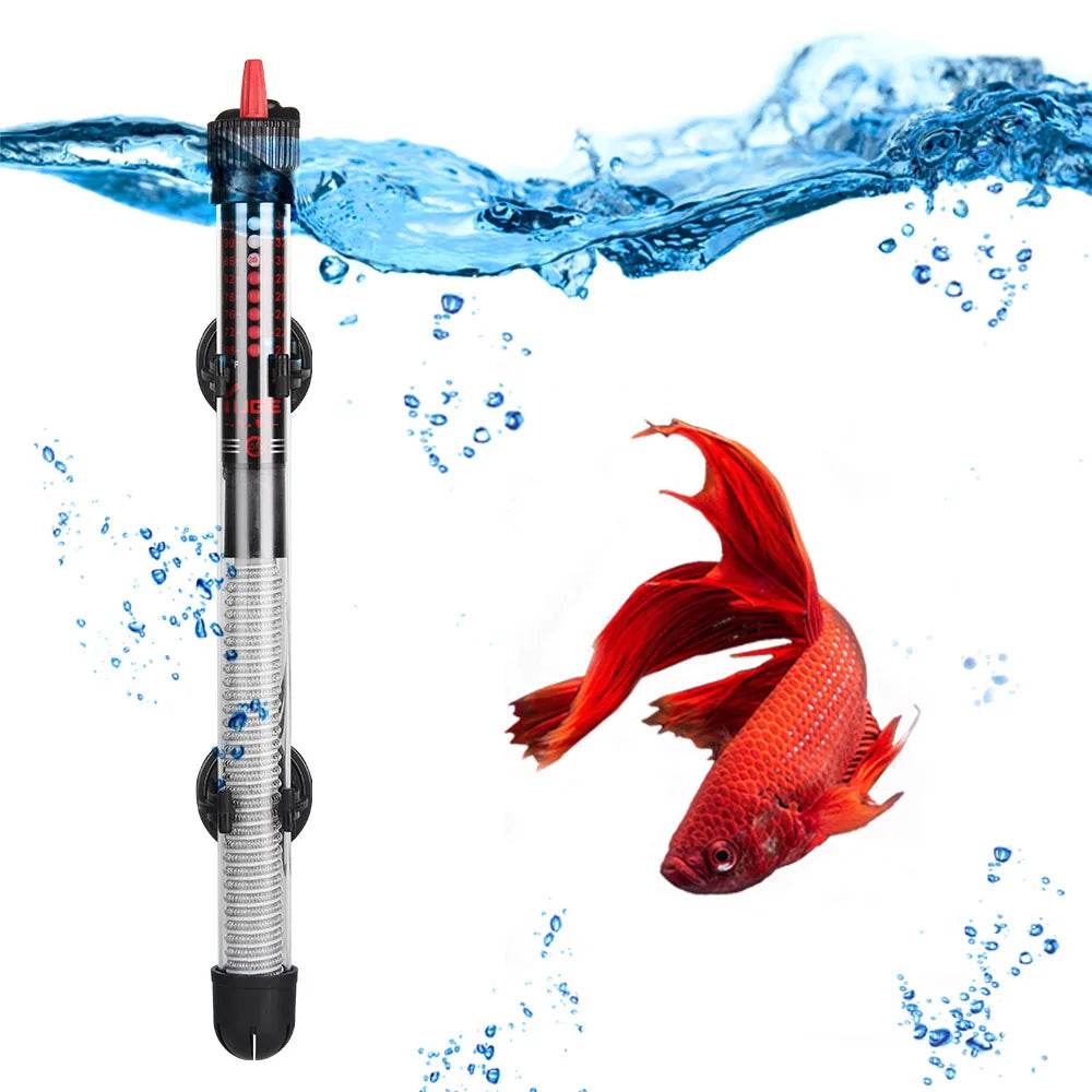 Tige chauffante à Thermostat à température réglable 110v-220v, 25W/ 50W/ 100W/ 200W/ 300W, Submersible, pour Aquarium, réservoir de poissons, chaleur de l'eau - Animaleriex