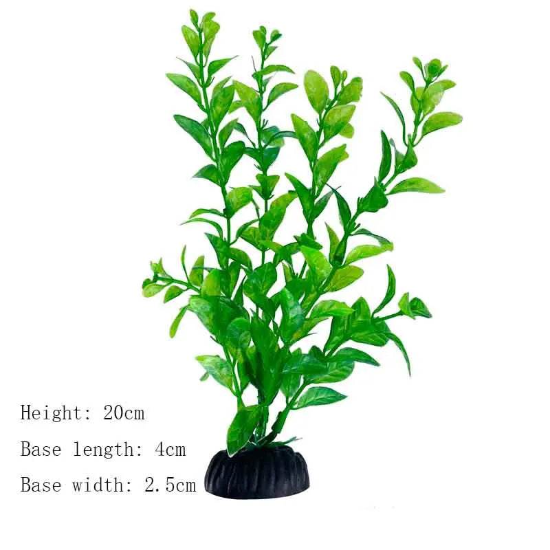 Plantes artificielles sous-marines en plastique pour Aquarium, faux arbuste aquatique, visualisation d'herbe verte, décoration de Simulation - Animaleriex