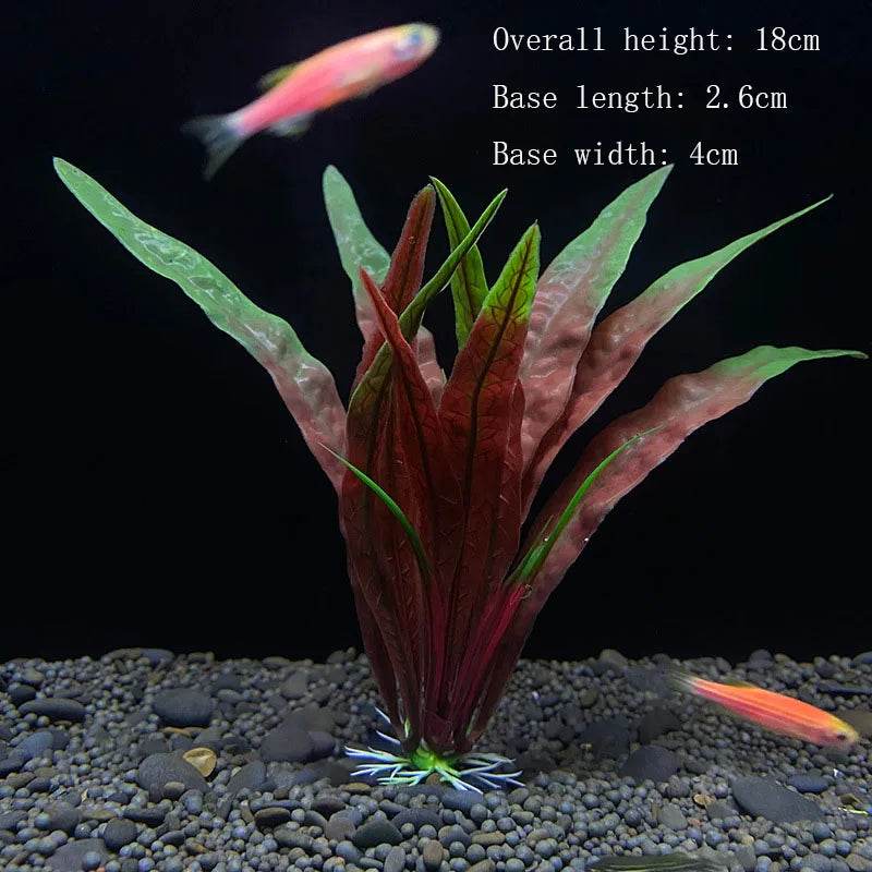 Plantes artificielles sous-marines en plastique pour Aquarium, faux arbuste aquatique, visualisation d'herbe verte, décoration de Simulation - Animaleriex