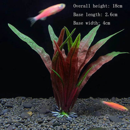 Plantes artificielles sous-marines en plastique pour Aquarium, faux arbuste aquatique, visualisation d'herbe verte, décoration de Simulation - Animaleriex