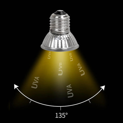 25/50/75W UVA + UVB 3.0 lampe Reptile ampoule tortue se prélasser UV ampoules lampe chauffante amphibiens lézards régulateur de température 1Pc - Animaleriex