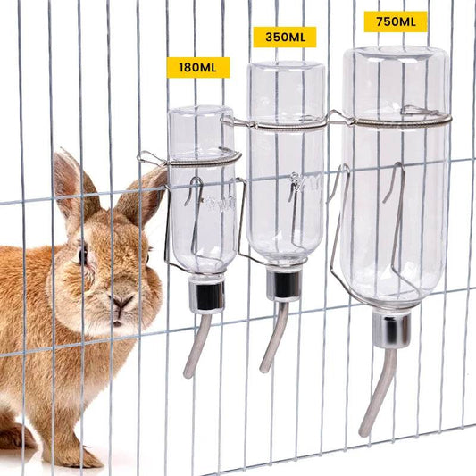 Bouteille à boire en plastique pour lapin, Cage à Hamster, distributeur de bouteille d'eau pour lapin, cochon d'inde, écureuil, petite mangeoire pour animal domestique, 180/350/750ML - Animaleriex