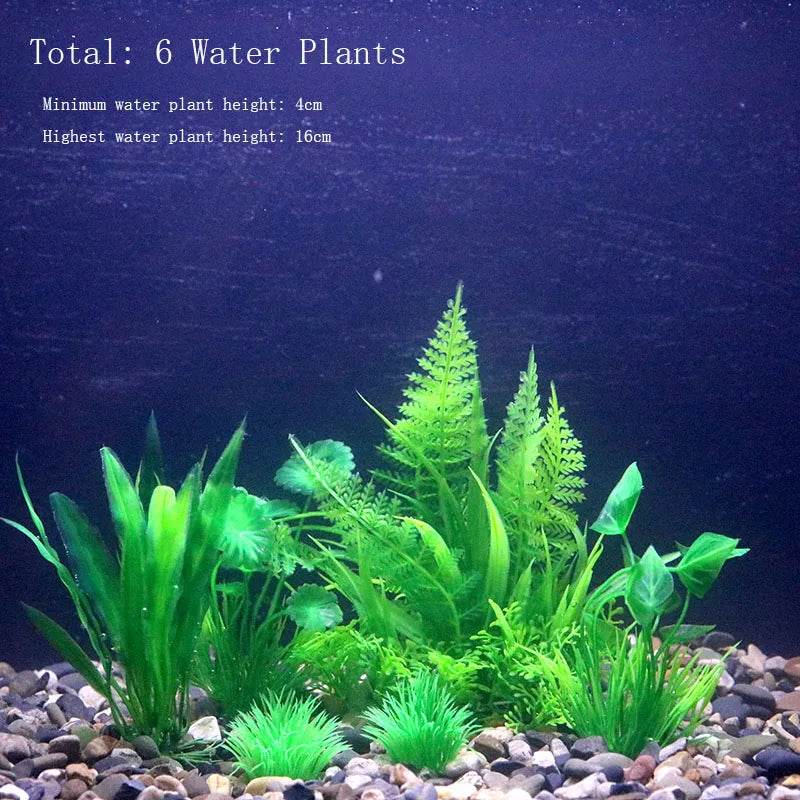 Plantes artificielles sous-marines en plastique pour Aquarium, faux arbuste aquatique, visualisation d'herbe verte, décoration de Simulation - Animaleriex