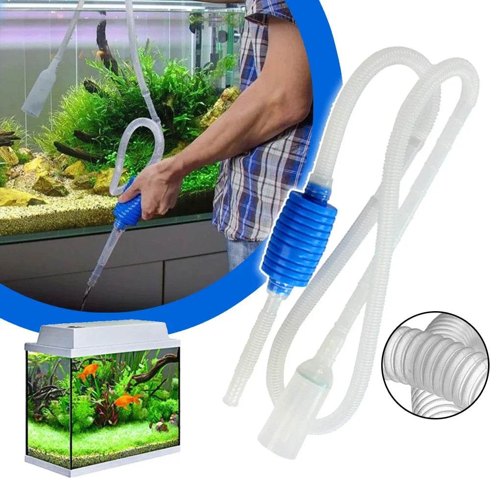 Siphon d'aquarium, pompe d'aspirateur, accessoires Acuario, changeur d'eau semi-automatique, filtre à eau de gravier - Animaleriex