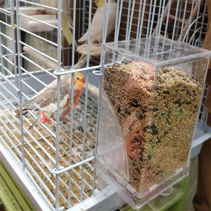 Mangeoires automatiques pour oiseaux, sans gâchis, pour perroquets, conteneur de nourriture en acrylique, accessoires de Cage pour petites et moyennes perruches - Animaleriex