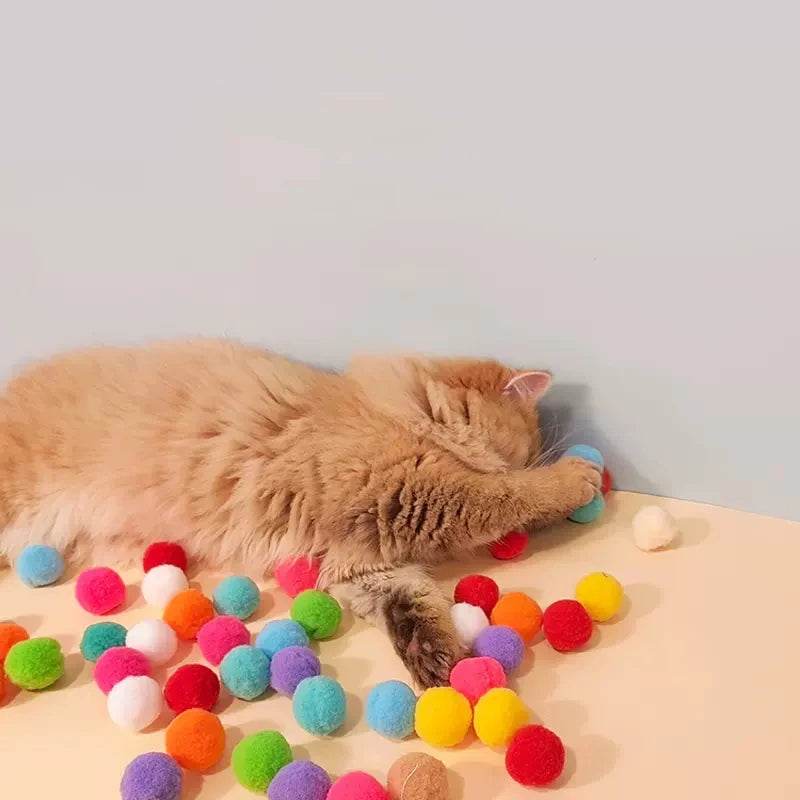 Pistolet de tir à balle en peluche pour chat, jouets interactifs pour chatons, Mini lanceur de pompons, accessoires pour animaux de compagnie, fournitures pour chats d'intérieur, jeu autonome - Animaleriex