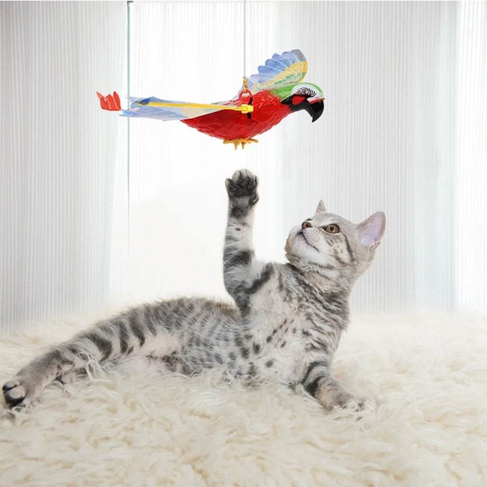 Jouet électrique pour animaux de compagnie, Simulation de faux aigle, Rotation électronique, oiseau suspendu, interactif, taquin, chat, chien, modèle silencieux - Animaleriex
