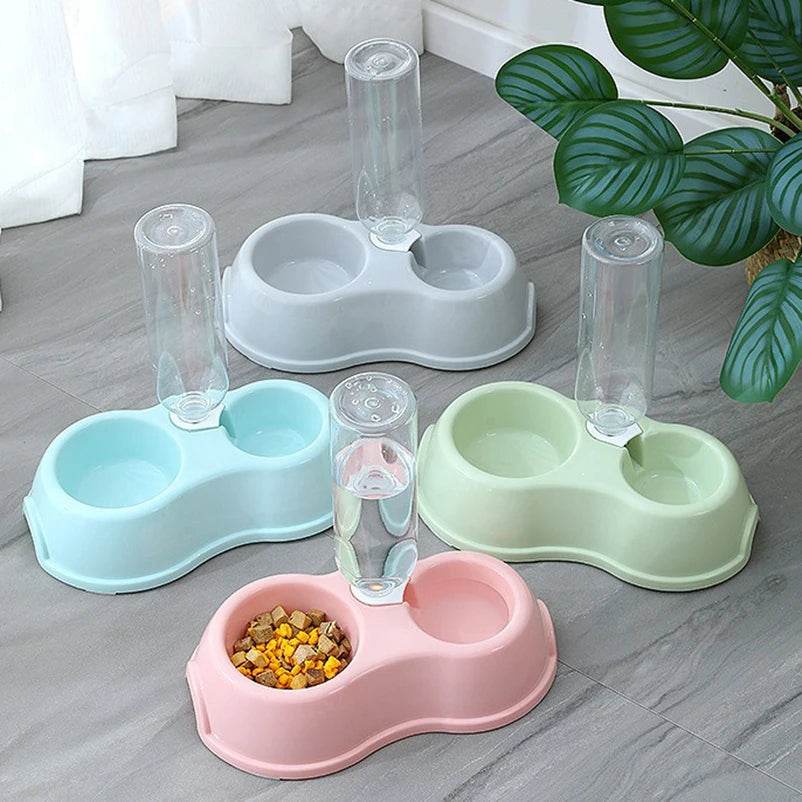 Bol pour chat chaud bol pour chien boire et nourrir automatiquement un double bol bol de nourriture pour chat bol à boire fournitures pour animaux de compagnie - Animaleriex