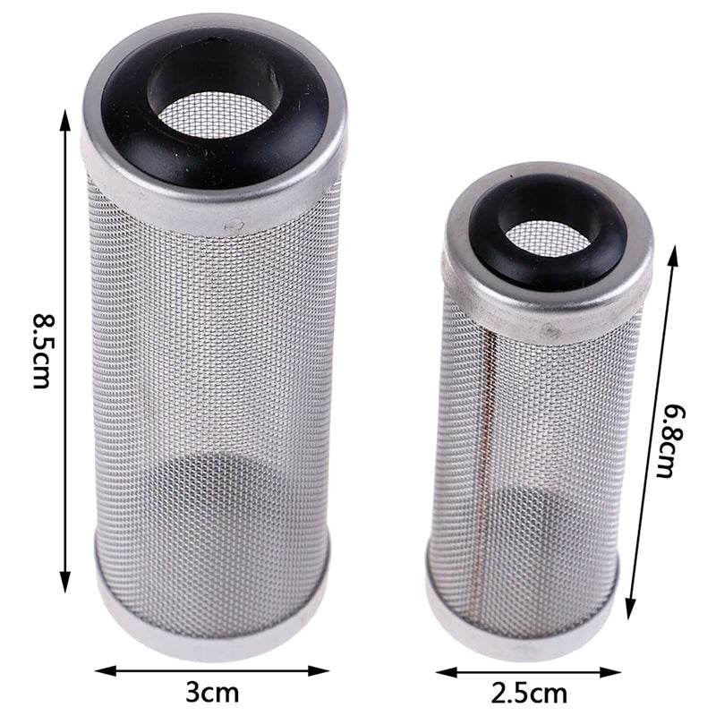 Filtre d'entrée d'aquarium 12/16mm, filet à mailles en acier inoxydable, accessoires de filtre de réservoir de poisson, filtre d'admission, couvercle de préfiltre - Animaleriex