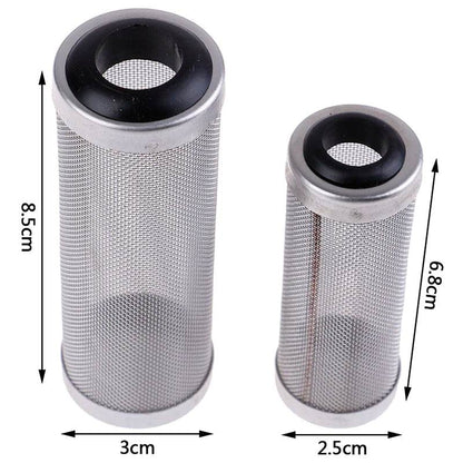 Filtre d'entrée d'aquarium 12/16mm, filet à mailles en acier inoxydable, accessoires de filtre de réservoir de poisson, filtre d'admission, couvercle de préfiltre - Animaleriex