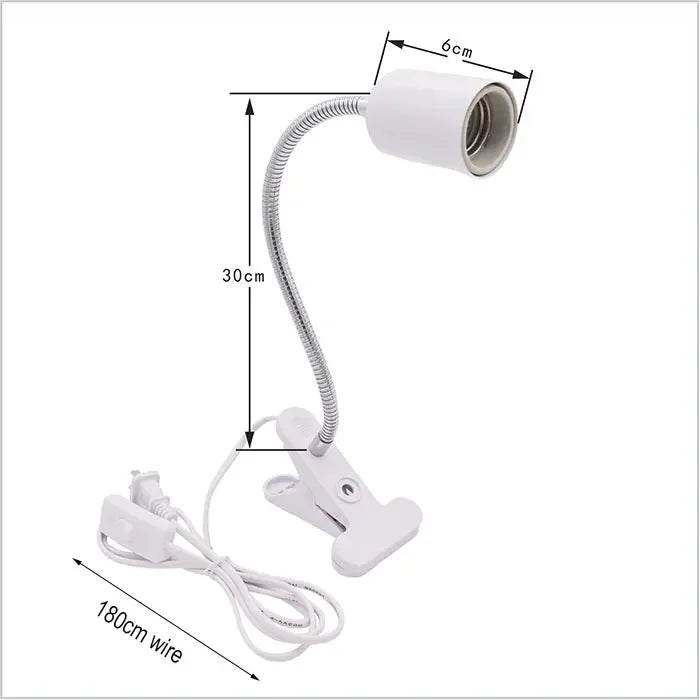 Ampoule halogène 50 W incluse, lampe chauffante pour reptiles, col de cygne réglable, lampes chauffantes pour réservoir d'aquarium, tortue, lézard, serpent, Terrarium - Animaleriex