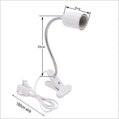 Ampoule halogène 50 W incluse, lampe chauffante pour reptiles, col de cygne réglable, lampes chauffantes pour réservoir d'aquarium, tortue, lézard, serpent, Terrarium - Animaleriex